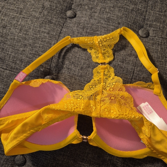 Victoria's Secret Vibrant Yellow Lace Bra - Picture 2 of 3